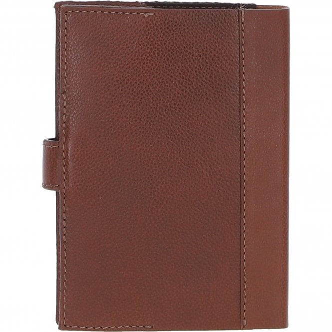 Ashwood Leather Ashwood Leather & Tweed A6 Notebook Tan/Green Check: TW-18-010-TGNH