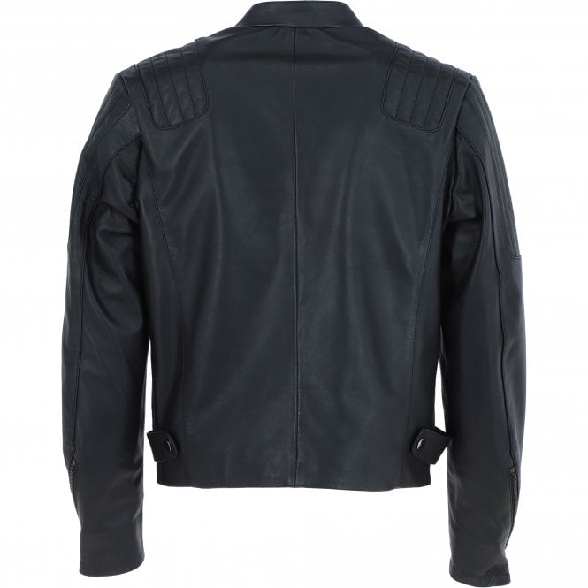 Ashwood Leather Ashwood Leather Vegetable Tanned Side Zip Biker Jacket - Black: AWM-1716