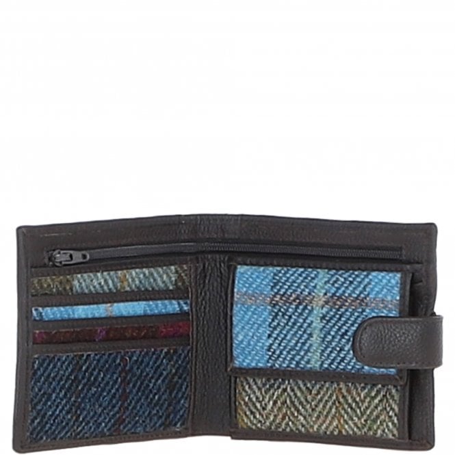 Ashwood Leather Ashwood Leather X Harris Tweed Bi-Fold Wallet Brown/Mix: TW-80-22-BM