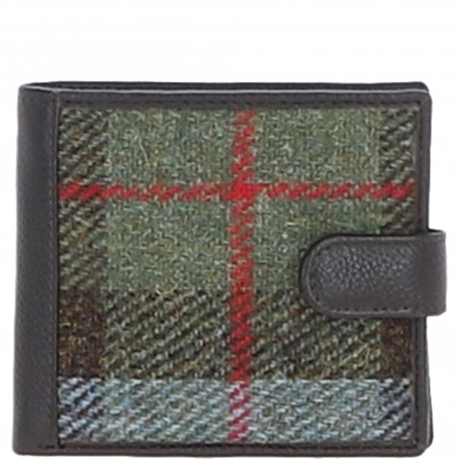 ashwood leather Ashwood Leather x Harris Tweed Bi-Fold Wallet Brown/Mix: TW-80-22-BM