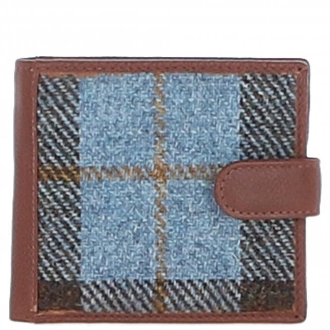 ashwood leather ​Ashwood Leather x Harris Tweed Bi-Fold Wallet Tan/Mix: TW-80-21-TM