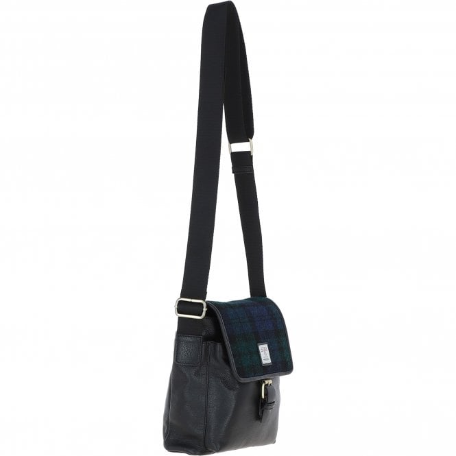 Ashwood Leather Ashwood Leather X Harris Tweed Bodybag Black/Watch: TW-41-03-BW