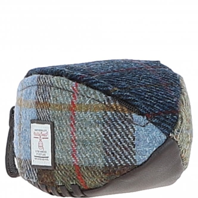 Ashwood Leather Ashwood Leather X Harris Tweed Mini Rugby Washbag Brown/Mix: TW-81-22-BM