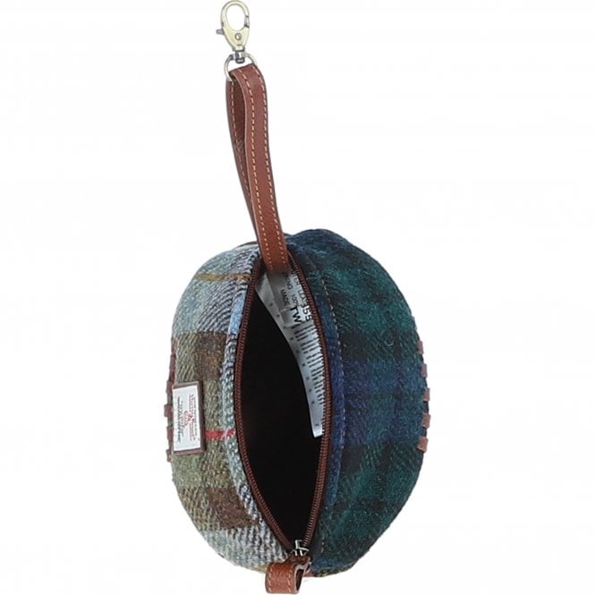 Ashwood Leather Ashwood Leather X Harris Tweed Mini Rugby Washbag Tan/Mix: TW-81-21-TM
