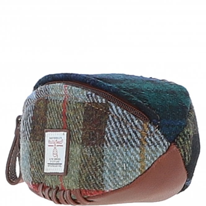 Ashwood Leather Ashwood Leather X Harris Tweed Mini Rugby Washbag Tan/Mix: TW-81-21-TM