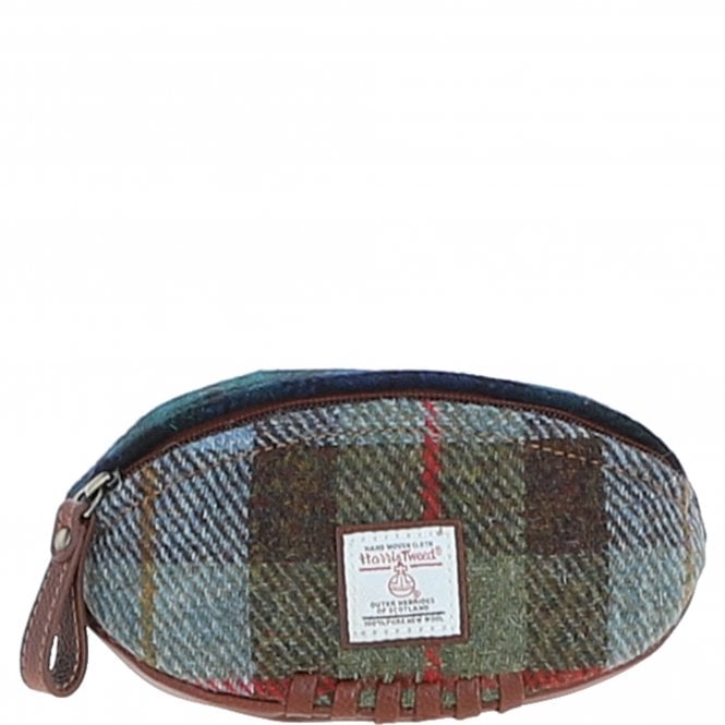ashwood leather Ashwood Leather x Harris Tweed Mini Rugby Washbag Tan/Mix: TW-81-21-TM