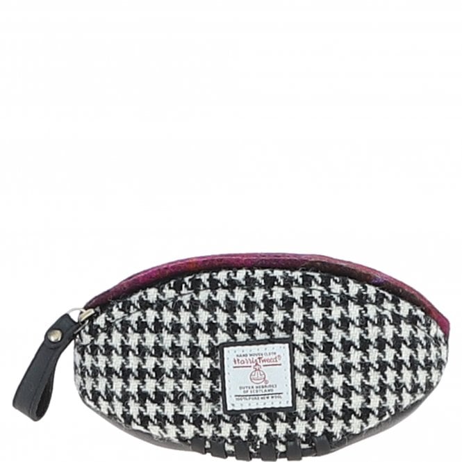 ashwood leather Ashwood Leather x Harris Tweed Mini Rugby Washbag Black/Mix: TW-81-23-BM