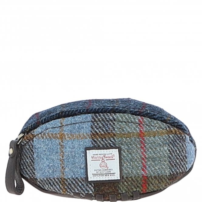 ashwood leather Ashwood Leather x Harris Tweed Mini Rugby Washbag Brown/Mix: TW-81-22-BM