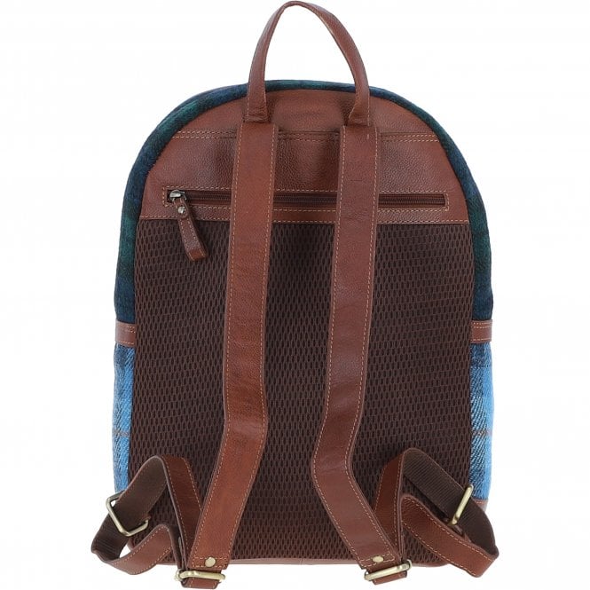 Ashwood Leather Ashwood Leather X Harris Tweed Multi Colour Backpack Tan/Mix: TW-83-21-TM