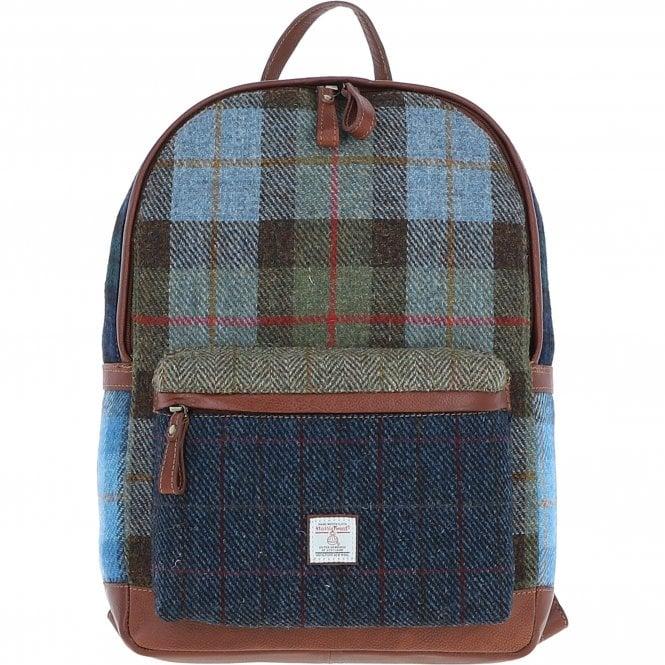 ashwood leather Ashwood Leather x Harris Tweed Multi Colour Backpack Tan/Mix: TW-83-21-TM