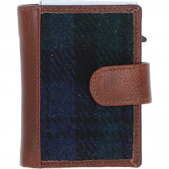 ashwood leather Ashwood Leather x Harris Tweed RFID Secure Wallet Tan/Watch: TW-16-04-TW