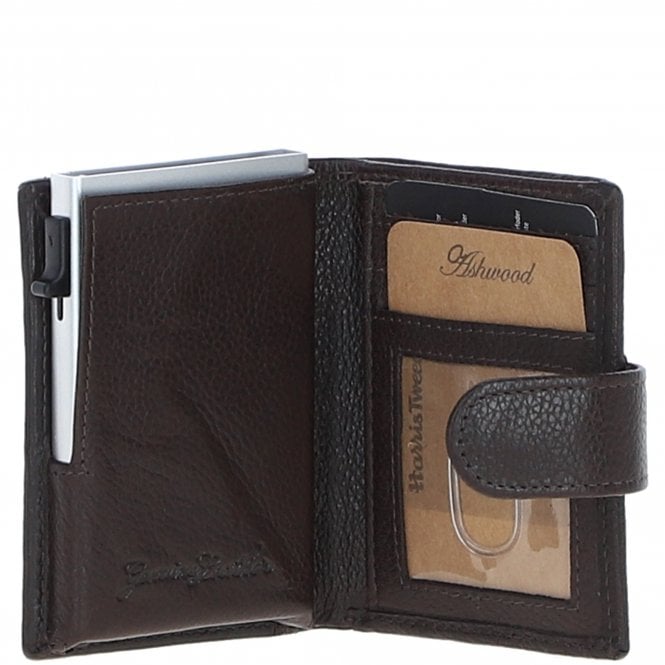 Ashwood Leather Ashwood Leather X Harris Tweed RFID Secure Wallet Brown/Green: TW-16-09-BG