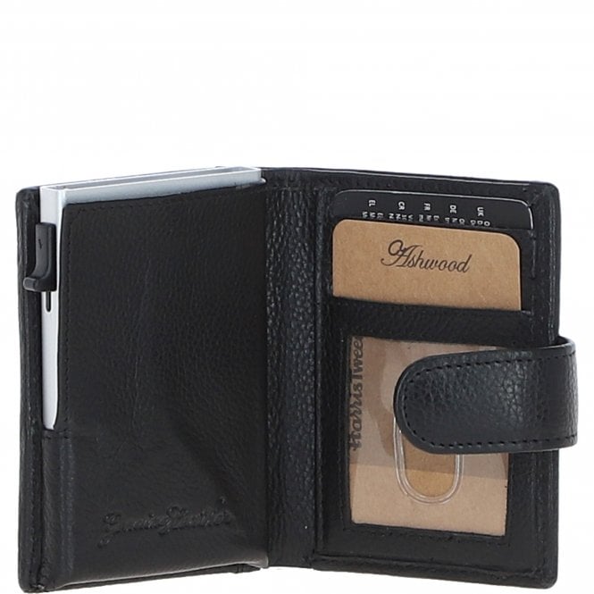 Ashwood Leather Ashwood Leather X Harris Tweed RFID Secure Wallet Black/White: TW-16-012-BW