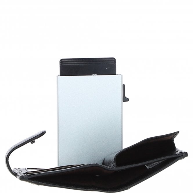 Ashwood Leather Ashwood Leather X Harris Tweed RFID Secure Wallet Black/White: TW-16-012-BW