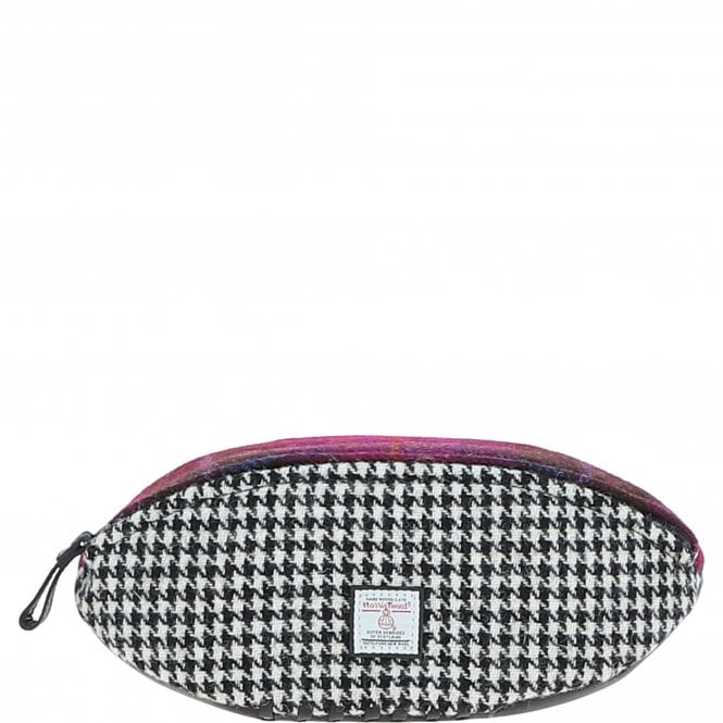 ashwood leather Ashwood Leather x Harris Tweed Rugby Washbag Black/Mix: TW-82-23-BM