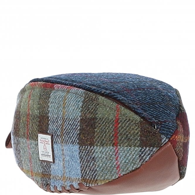 Ashwood Leather Ashwood Leather X Harris Tweed Rugby Washbag Tan/Mix: TW-82-21-TM
