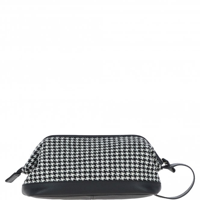 Ashwood Leather Ashwood Leather X Harris Tweed Unisex Washbag Black/White: TW-40-12-BW