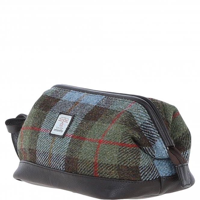 Ashwood Leather Ashwood Leather X Harris Tweed Unisex Washbag Brown/Mcload: TW-40-01-BM