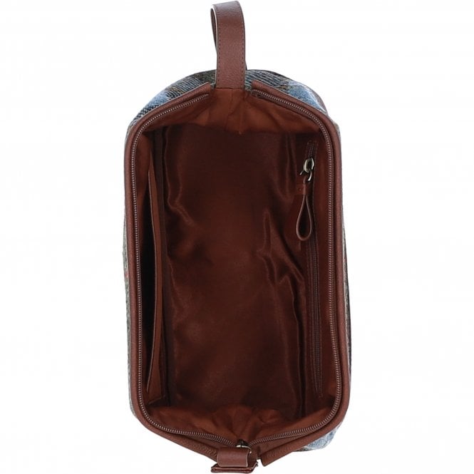 Ashwood Leather Ashwood Leather X Harris Tweed Unisex Washbag Tan/Mcload: TW-40-02-TM