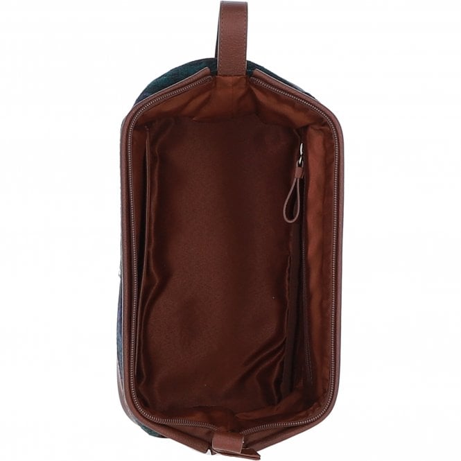 Ashwood Leather Ashwood Leather X Harris Tweed Unisex Washbag Tan/Watch: TW-40-04-TW