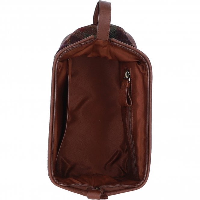 Ashwood Leather Ashwood Leather X Harris Tweed Unisex Washbag Tan/Green/Red: TW-40-08-TR