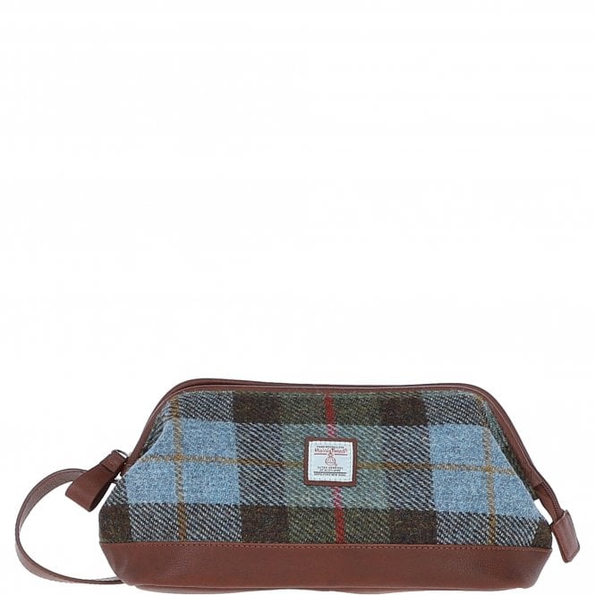 ashwood leather Ashwood Leather x Harris Tweed Unisex Washbag Tan/Mcload: TW-40-02-TM