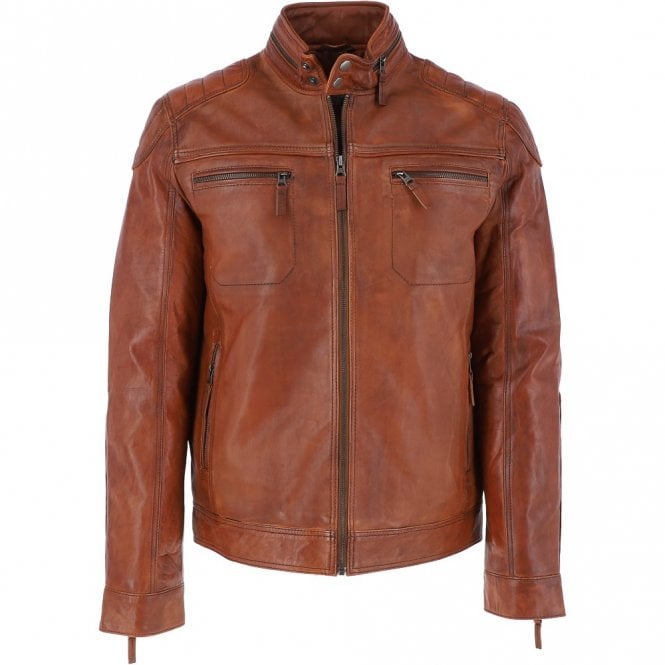 ashwood leather Ashwood Luxury Leather Biker Jacket Veggie Tan: Andriy