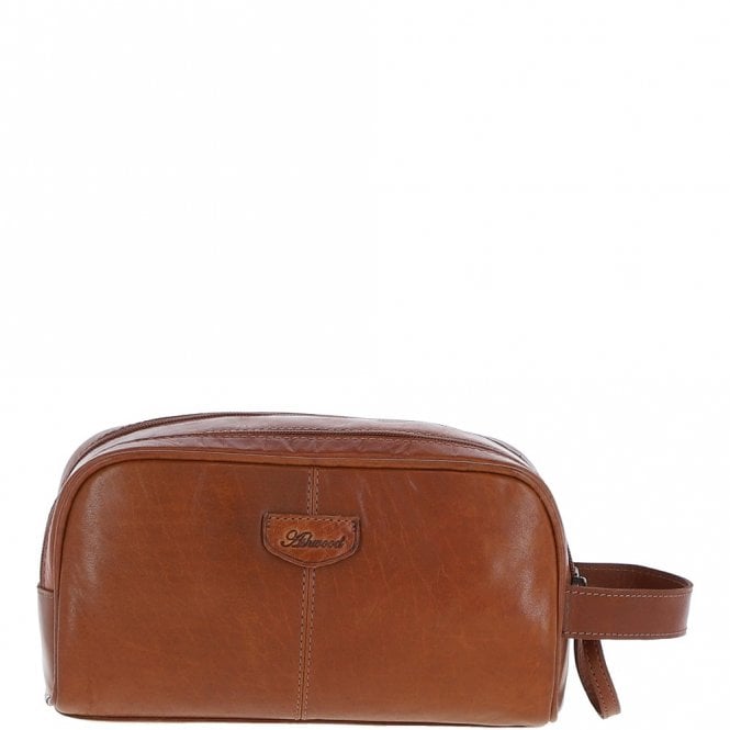 Ashwood Leather Ashwood Men’s Dual Zip Leather Washbag – Honey: T-78