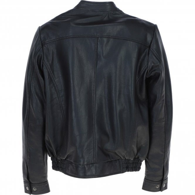 Ashwood Leather Ashwood Men's Genuine Leather Bomber Jacket Black: AW-2255