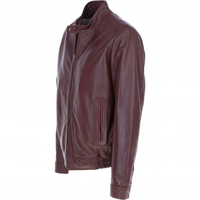 Ashwood Leather Ashwood Men's Genuine Leather Bomber Jacket Oxblood: AW-2255