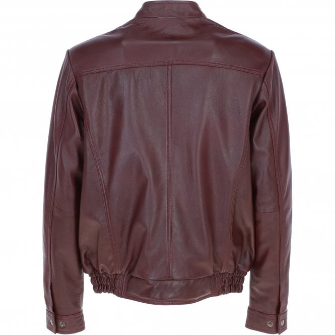 Ashwood Leather Ashwood Men's Genuine Leather Bomber Jacket Oxblood: AW-2255