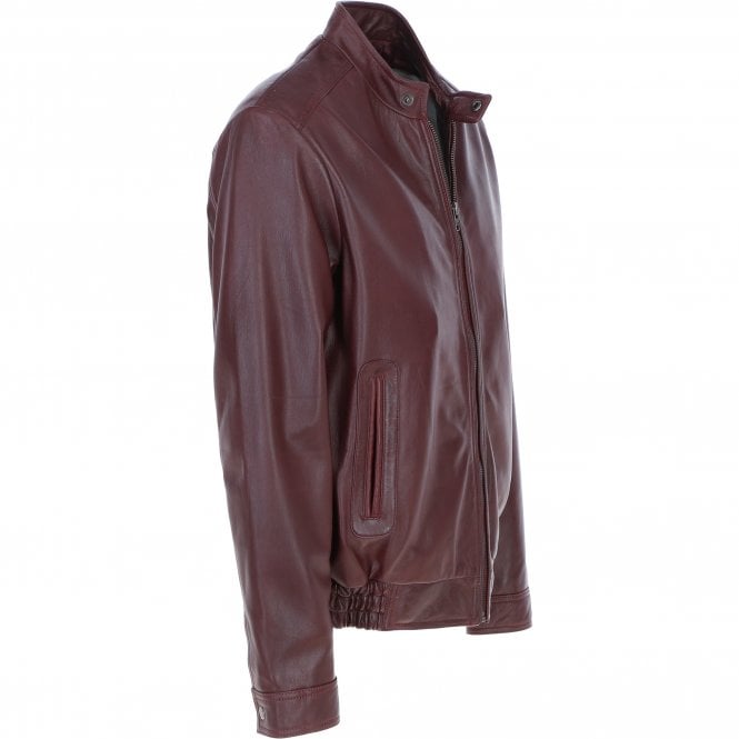 Ashwood Leather Ashwood Men's Genuine Leather Bomber Jacket Oxblood: AW-2255
