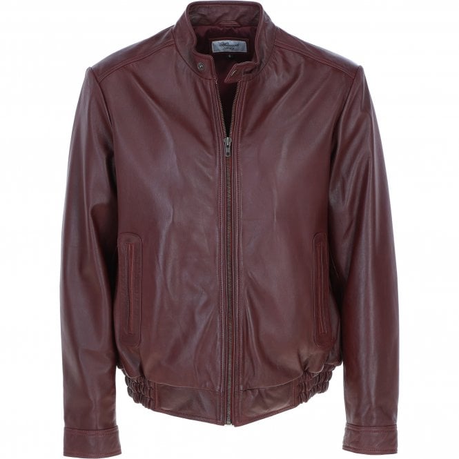 ashwood leather Ashwood Men's Genuine Leather Bomber Jacket Oxblood: AW-2255