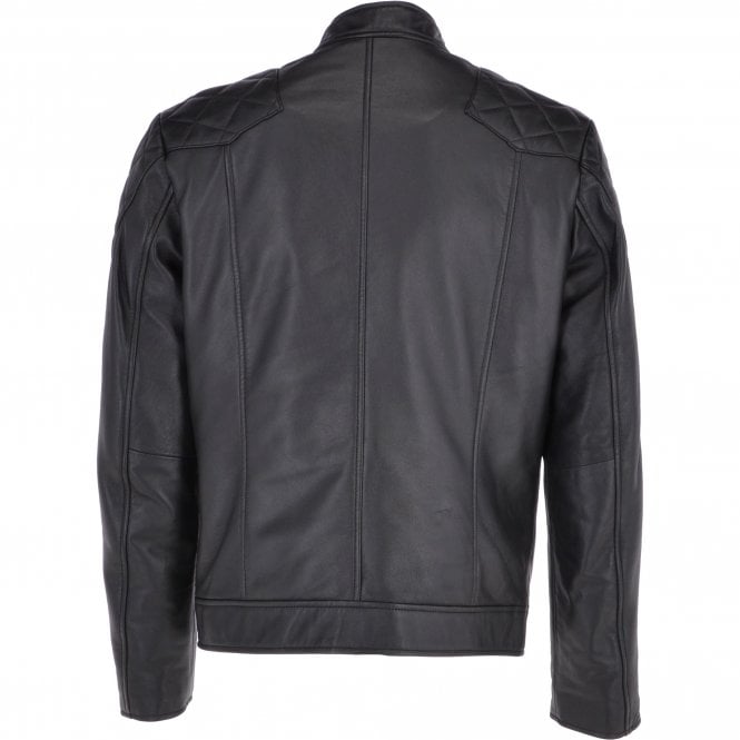 Ashwood Leather Ashwood Men's Leather Biker Jacket Black: 8055