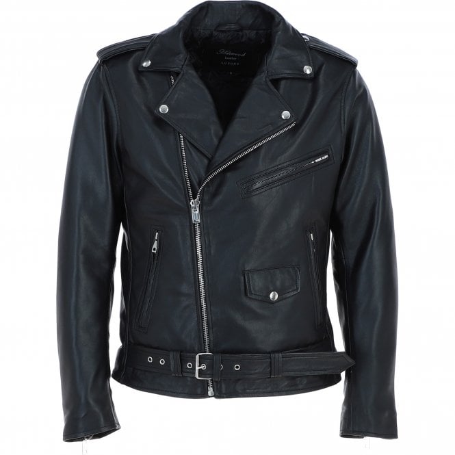 ashwood leather Ashwood Men's Leather Biker Jacket Black: AWM-190