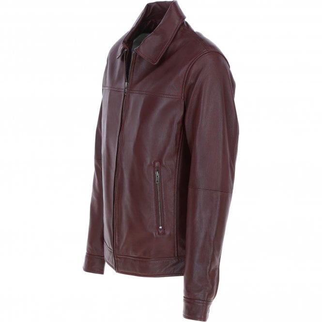 Ashwood Leather Ashwood Men's Leather Brando Jacket Oxblood: Awl-brando