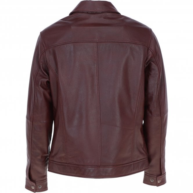 Ashwood Leather Ashwood Men's Leather Brando Jacket Oxblood: Awl-brando