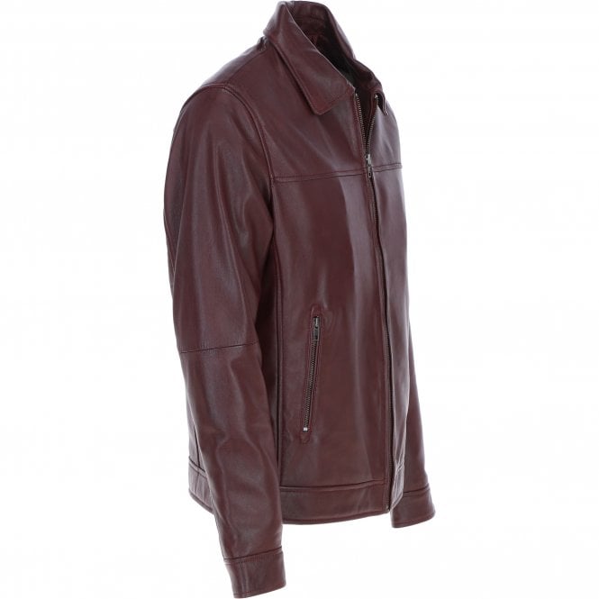 Ashwood Leather Ashwood Men's Leather Brando Jacket Oxblood: Awl-brando