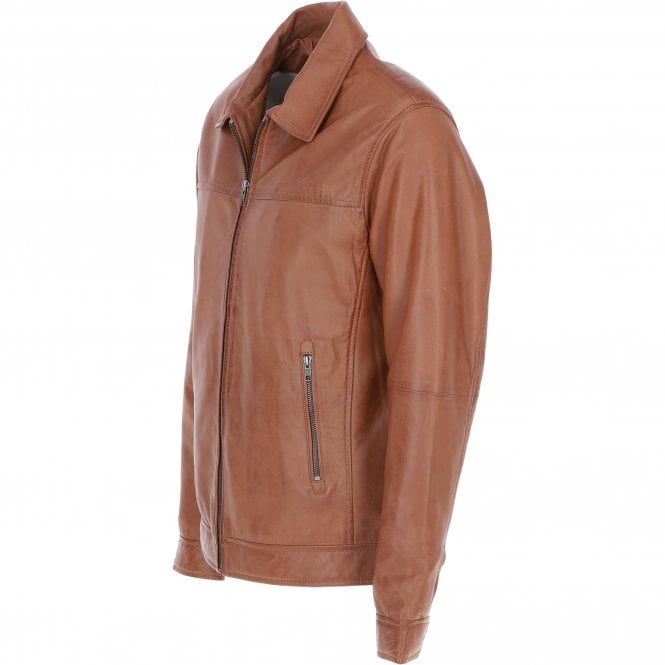 Ashwood Leather Ashwood Men's Leather Brando Jacket Tan: Awl-brando