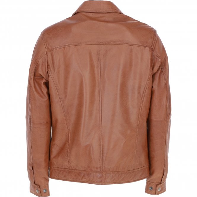 Ashwood Leather Ashwood Men's Leather Brando Jacket Tan: Awl-brando