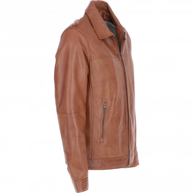 Ashwood Leather Ashwood Men's Leather Brando Jacket Tan: Awl-brando