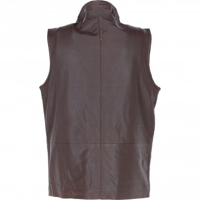 Ashwood Leather Ashwood Men's Leather Waistcoat | Classic Zip-Up Body Warmer Light Brown: LUMS