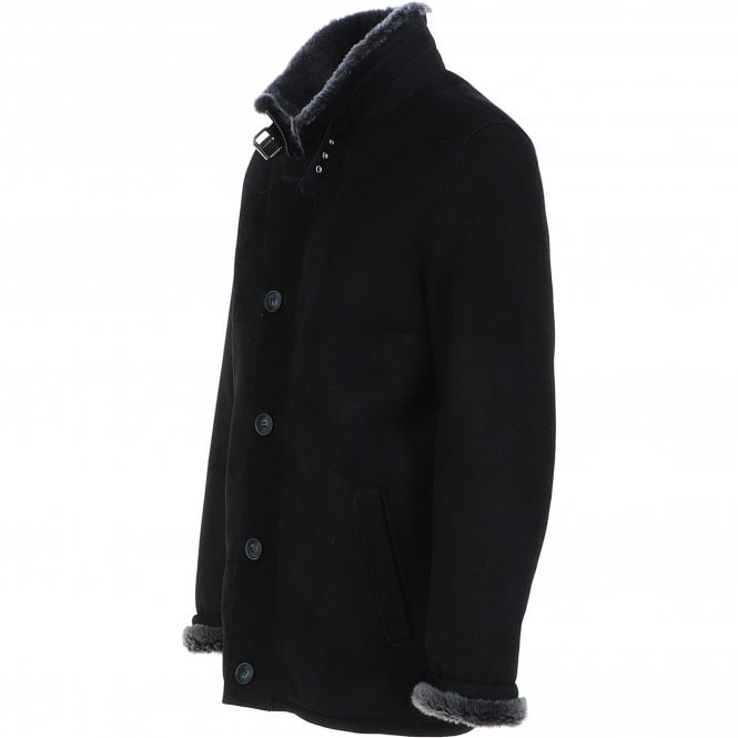 Ashwood Leather Ashwood Men's Shearling Coat Black: KE 229