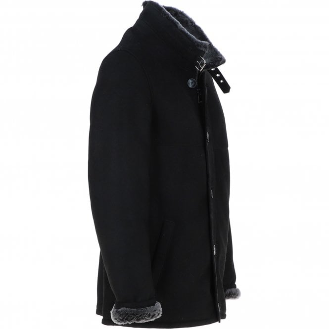 Ashwood Leather Ashwood Men's Shearling Coat Black: KE 229