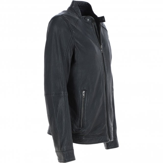 Ashwood Leather Ashwood Mens Leather Biker Jacket Black: AMJ-3