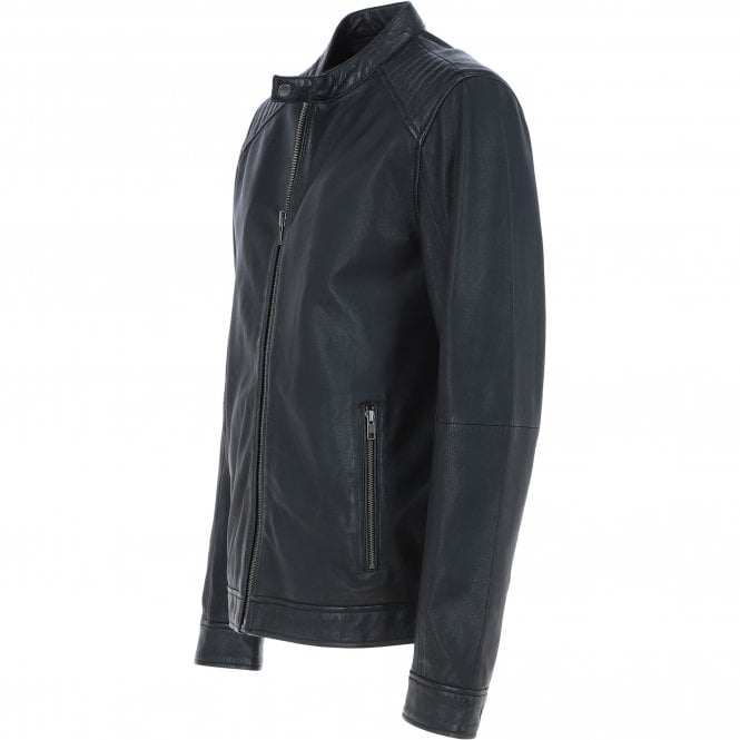 Ashwood Leather Ashwood Mens Leather Biker Jacket Black: AMJ-8
