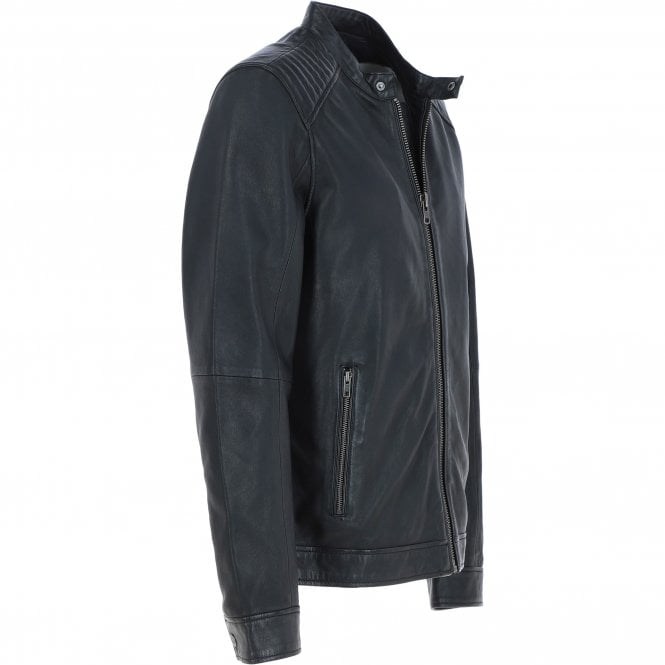 Ashwood Leather Ashwood Mens Leather Biker Jacket Black: AMJ-8