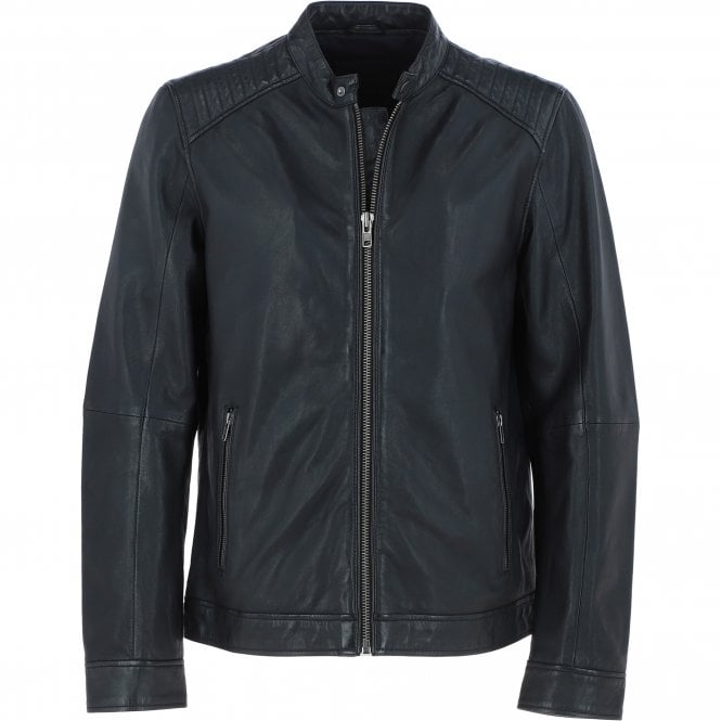 ashwood leather Ashwood Mens Leather Biker Jacket Black: AMJ-8