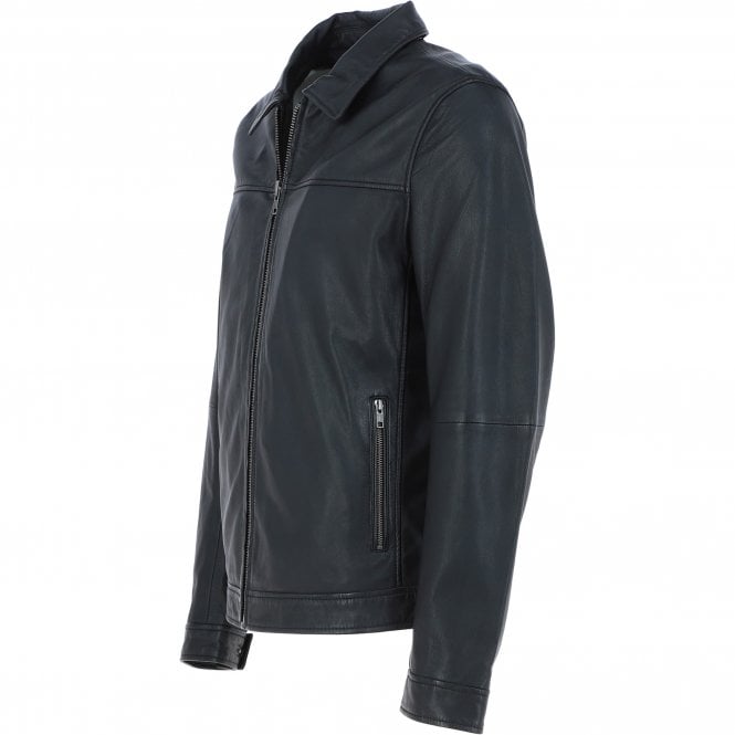 Ashwood Leather Ashwood Mens Leather Biker Jacket Black: AMJ-9