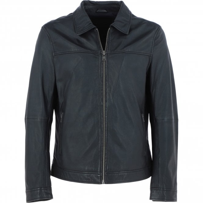ashwood leather Ashwood Mens Leather Biker Jacket Black: AMJ-9